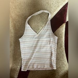 Multicolored halter top